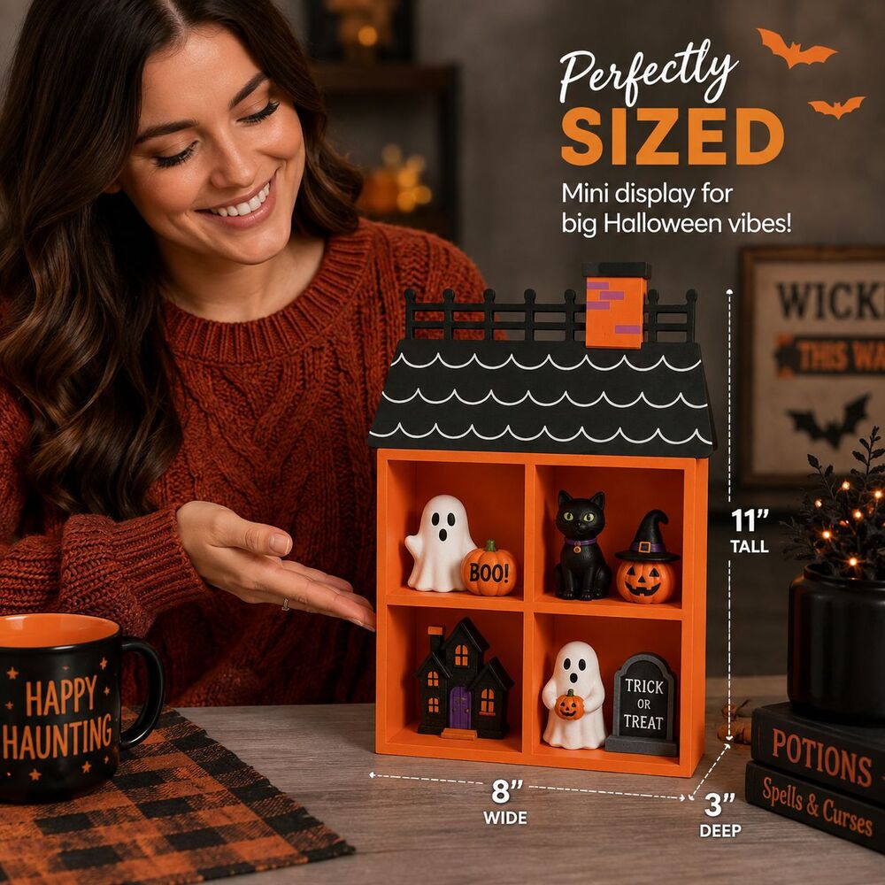 Target Bullseye Playground Halloween Haunted House Display Shelf Orange 2026 NEW